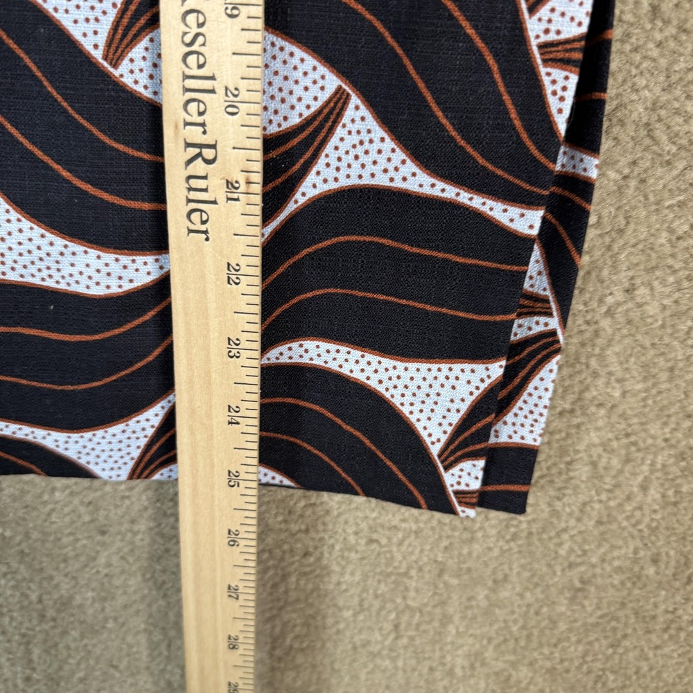 Ann Taylor Skirt Womens 2 Black Geometric Print Pencil Lined Stretch Work Office - Picture 5 of 11